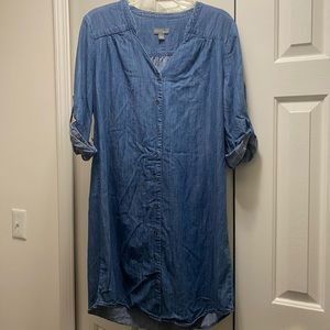 Cotton Denim Shirt Dress - GREAT CONDITION
